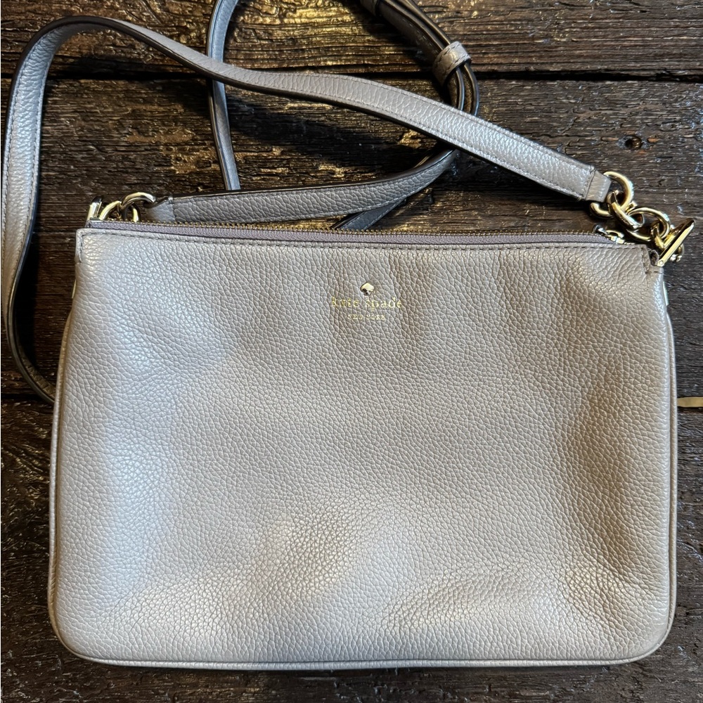 Kate Spade crossbody purse, stone color.